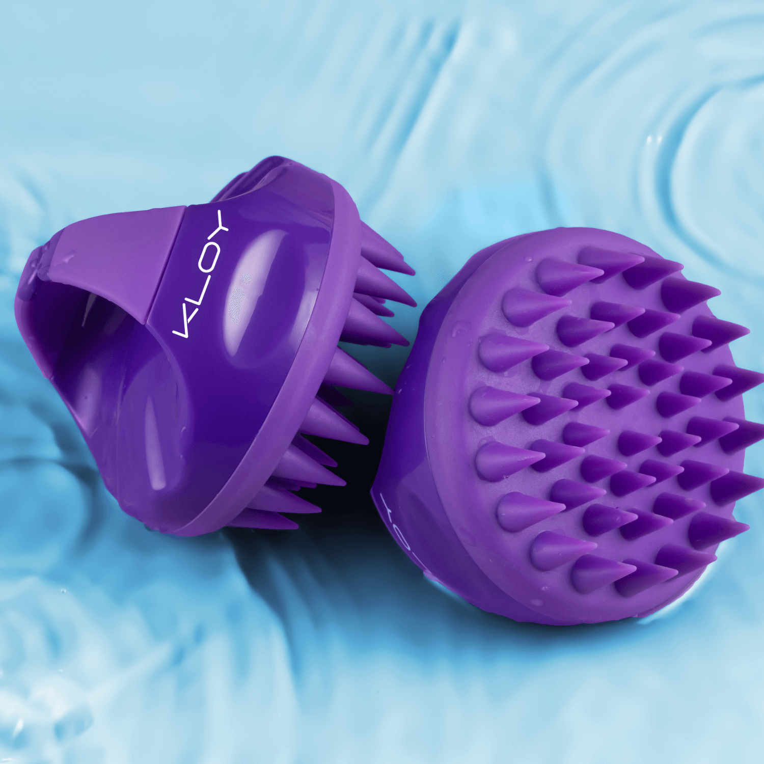 Combo of Kloy Hair Massage Brush - Purple & Sky Blue