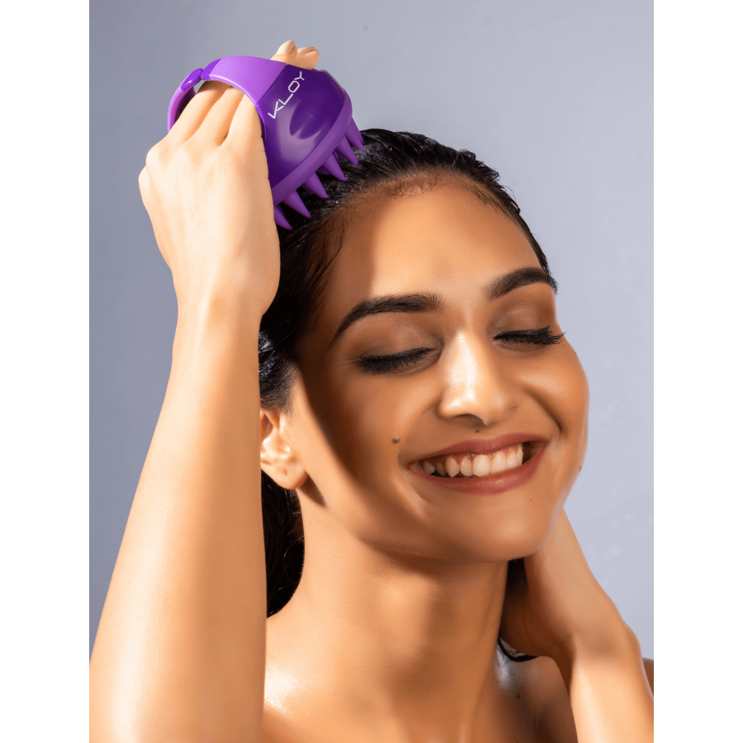 Combo of Kloy Hair Massage Brush - Purple & Black