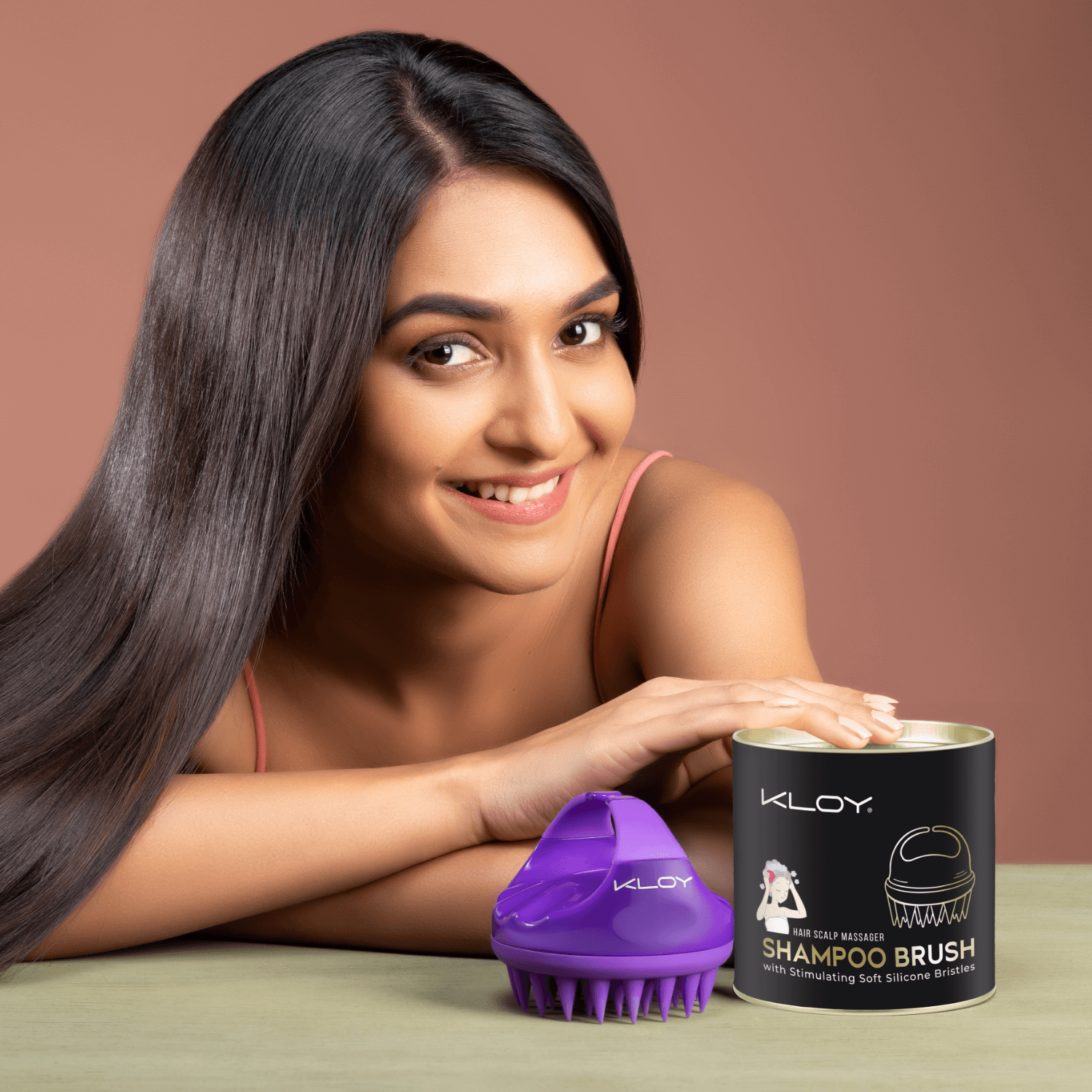 Kloy Hair Massage Brush - Purple